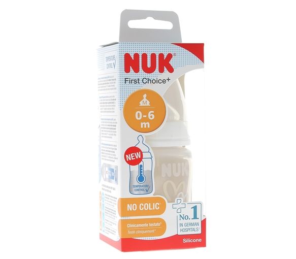 NUK - Bib. FC + PP Temp. C 150 ml Tét.0-6 m