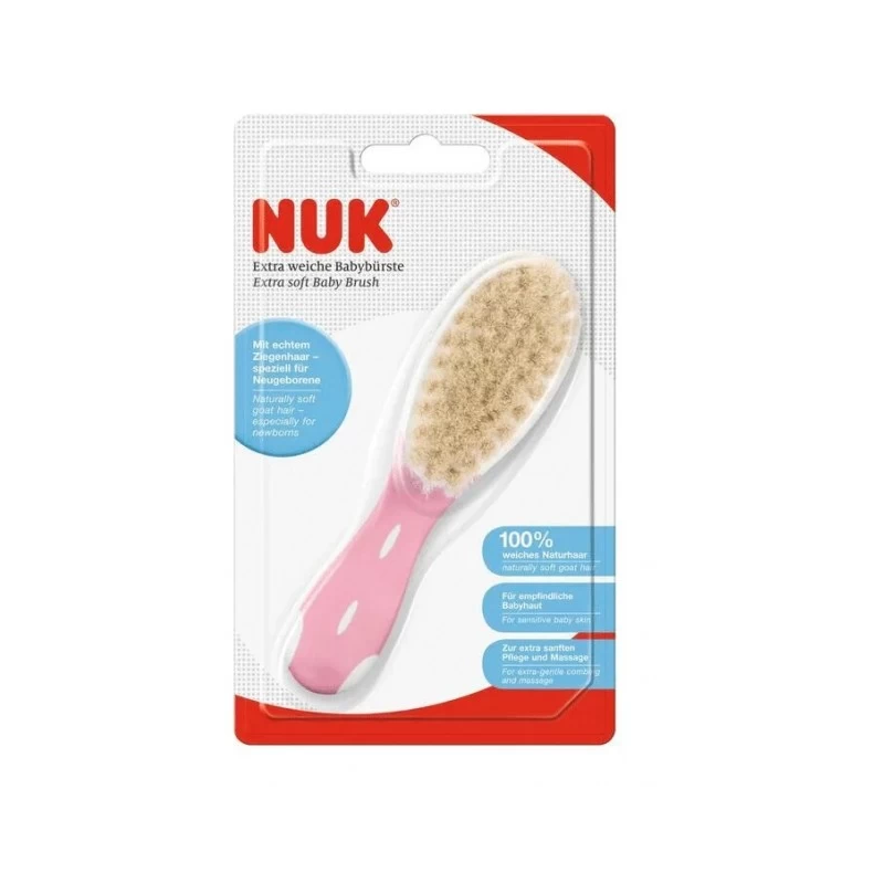 NUK - Brosse Poils naturels Rose & Blue