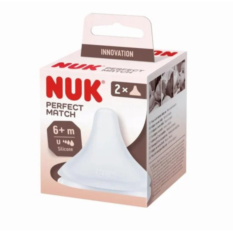 NUK - Deux tétines FC+ en silicone 0-6 mois
