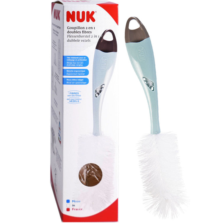 NUK - Goupillon Rince biberon 2 en 1