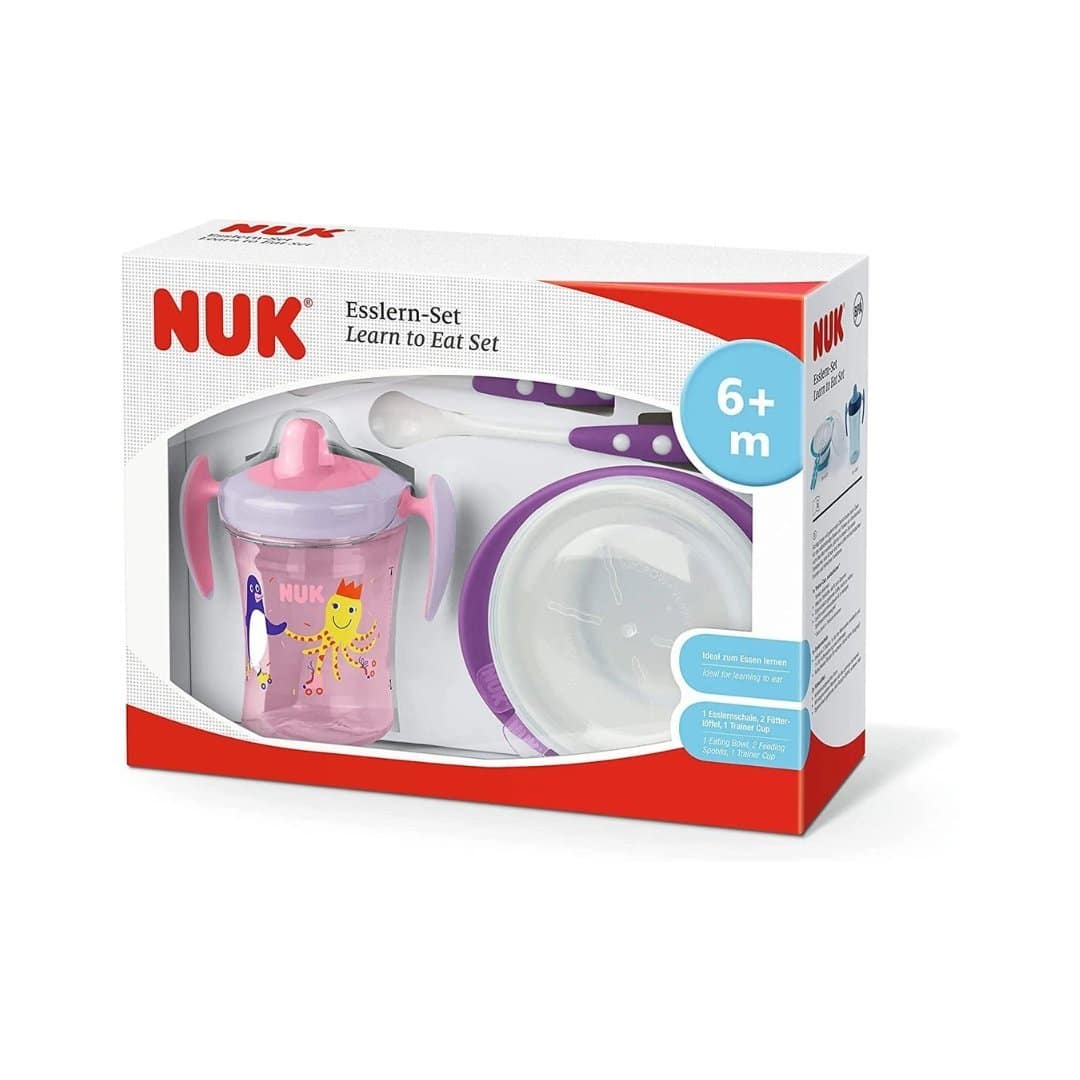 NUK - Set repas Rose/Violet