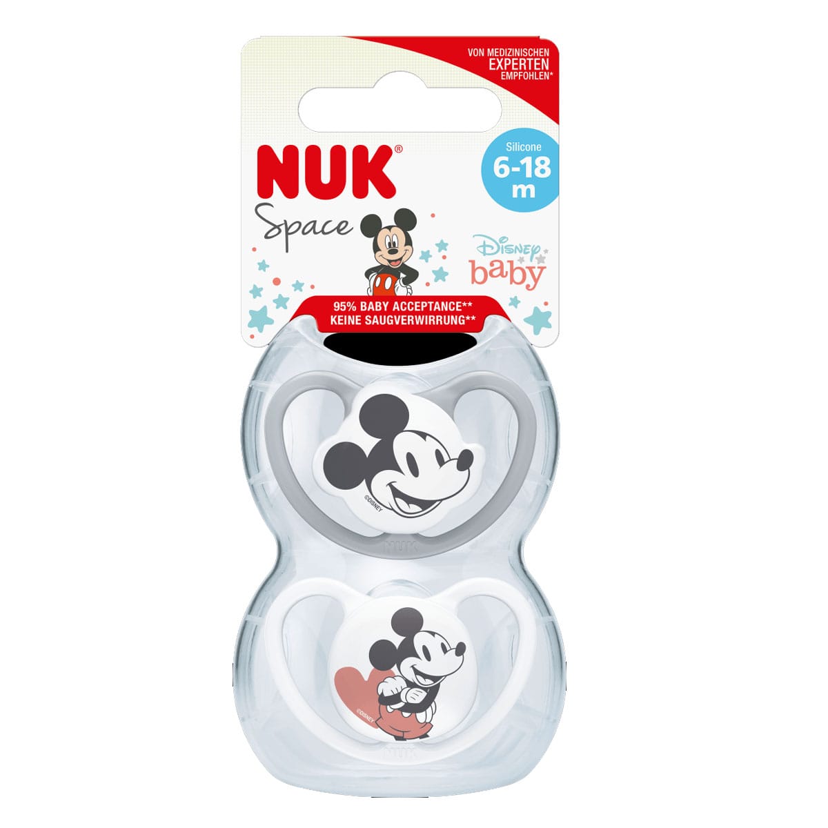 NUK - Sucette Space Mickey 6-18 mois