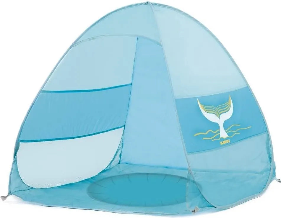 LUDI - Piscine multifonction Baleine  avec tente anti-UV 50+