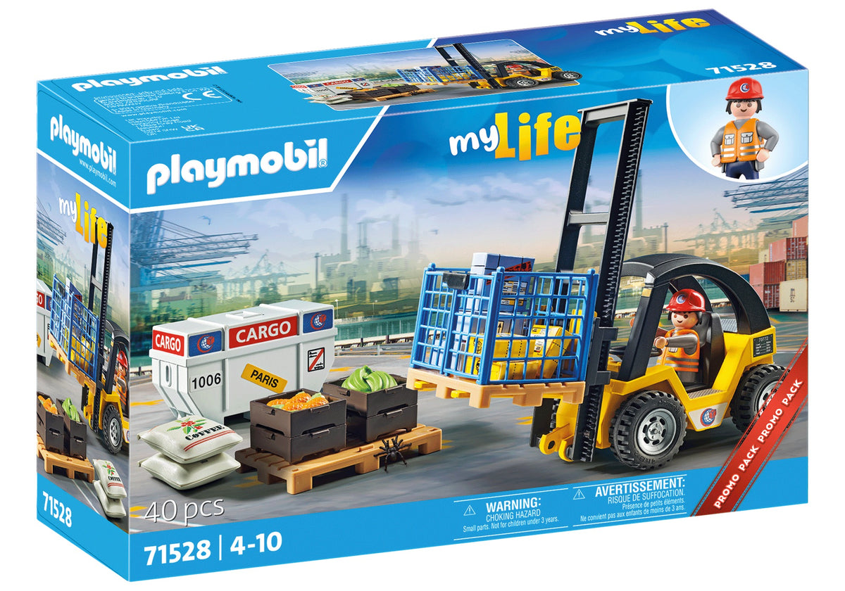 Playmobil – Chariot Élévateur avec Matériel
