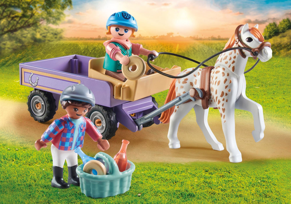 Playmobil – Enfants avec Calèche et Poney