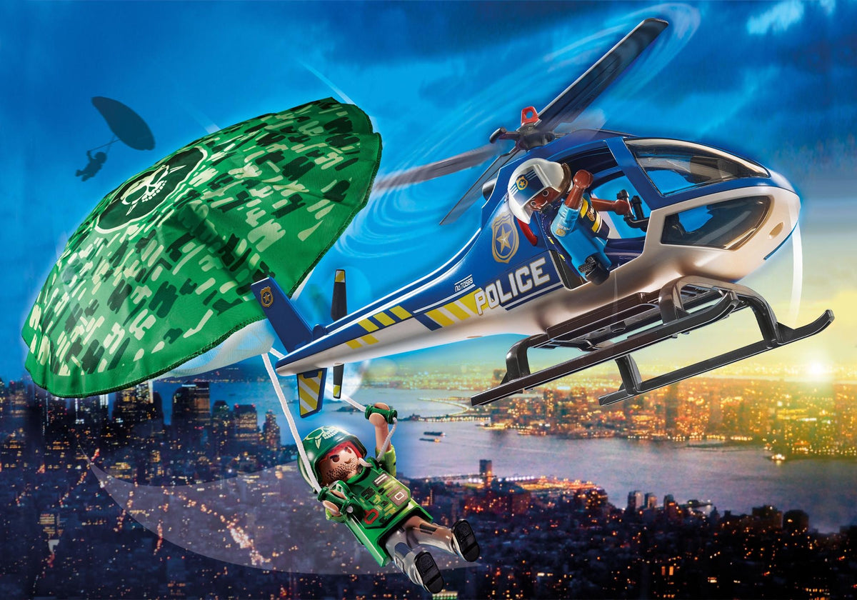 Playmobil – Hélicoptère de Police avec Parachutiste