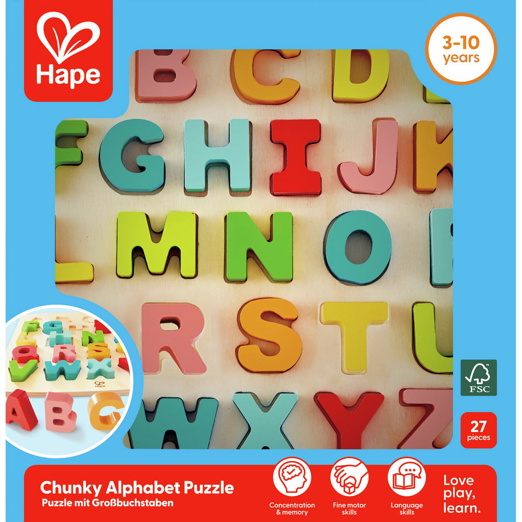 Hape - Puzzle à grosses pièces alphabet