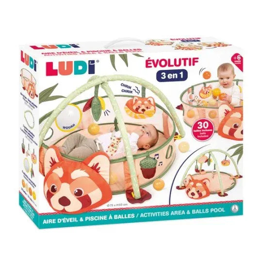 Ludi - Tapis d’Éveil et Piscine à Balles Panda