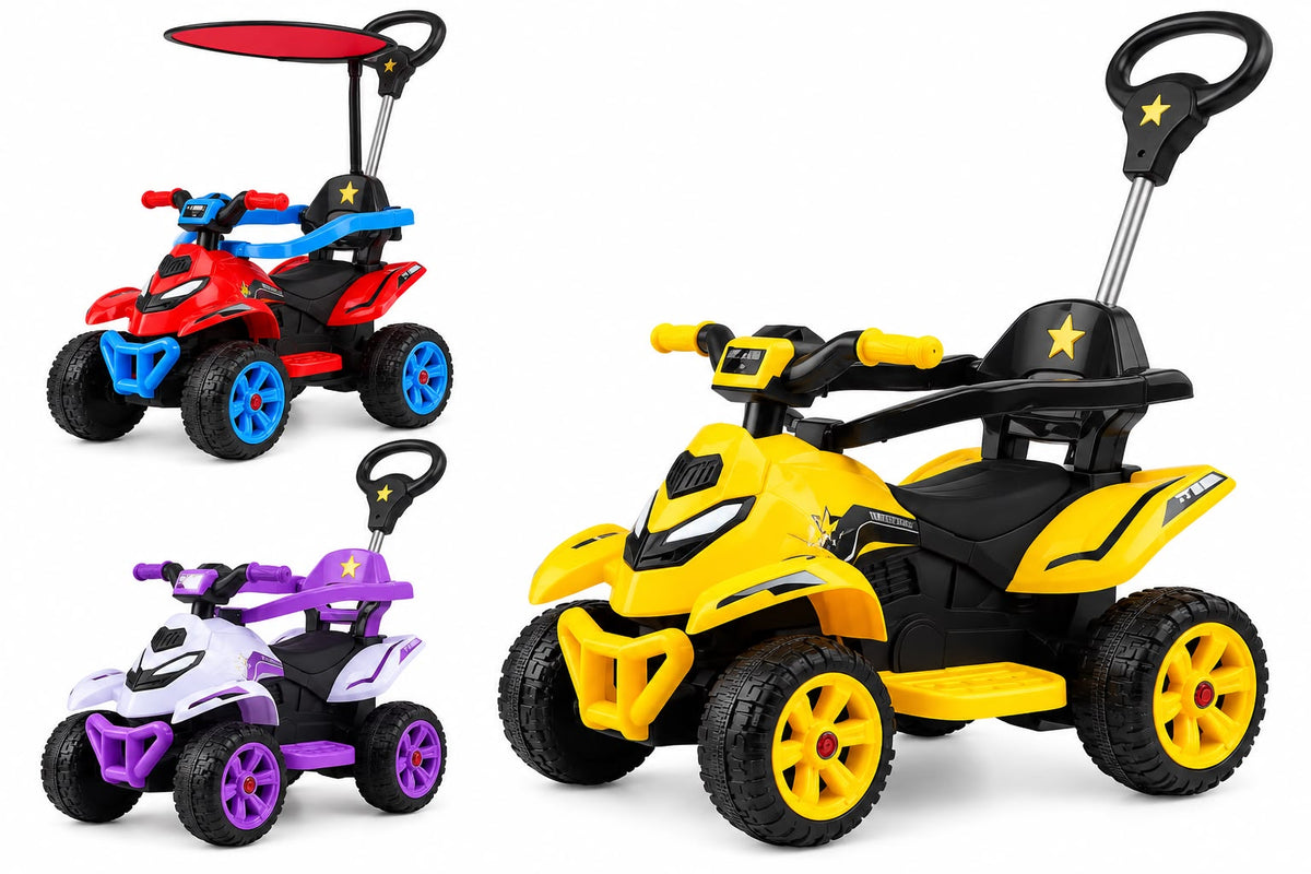 Quad Porteur Électrique 6V pour Enfant 3-en-1