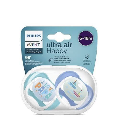 Avent – Sucette Ultra Air 6–18 Mois Garçon