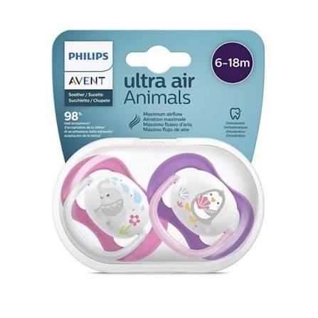 Avent – Sucettes Orthodontiques 6–18 Mois Fille