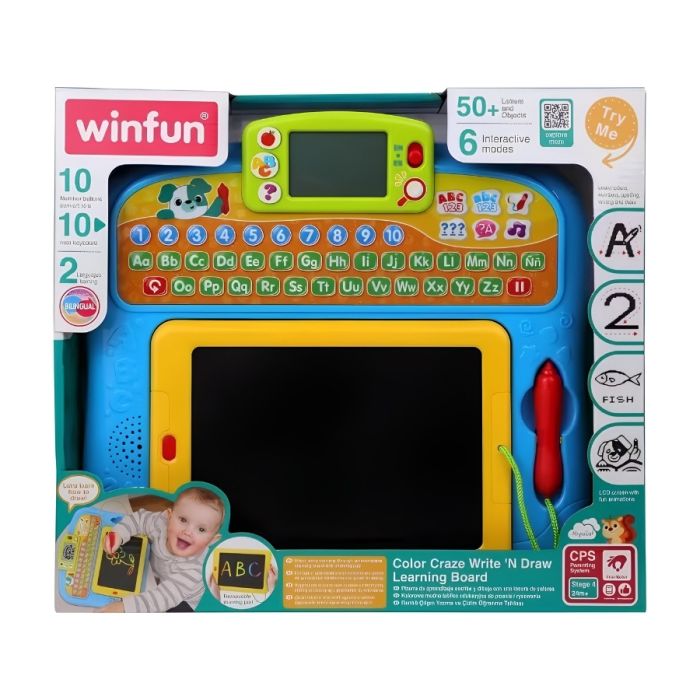 WINFUN – Tableau d’Apprentissage et de Dessin Interactif Arc-en-Ciel | Jeu Éducatif